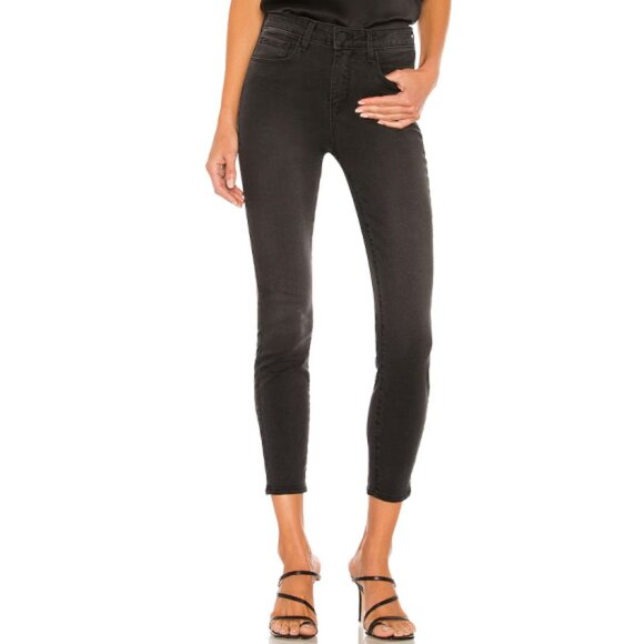 L'AGENCE 'Margot' High-Rise Ankle Skinny Jeans, Dark Graphite - Picture 1 of 3